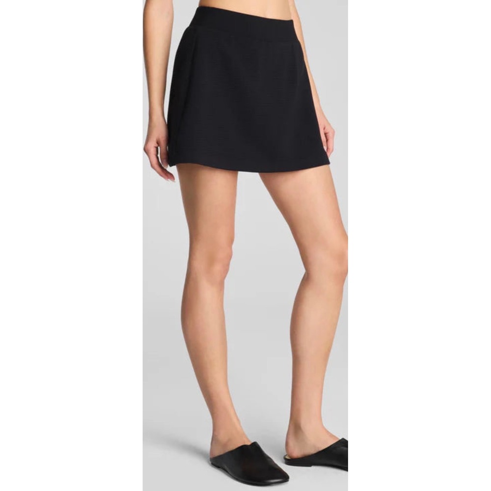 Spanx French Rib Skort Very Black 22491R Small 15 Inch Skirt NWT